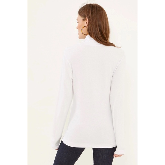 Three Dots Refined Rib Long Sleeve Turtleneck - Picture 4 of 9